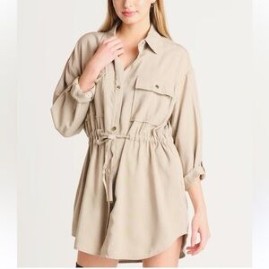 ZARA Button Down Mini Dress Small
